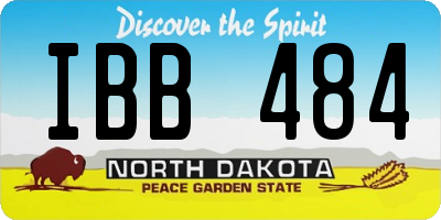 ND license plate IBB484