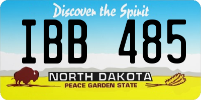 ND license plate IBB485