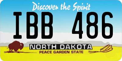 ND license plate IBB486