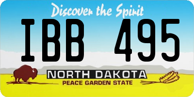ND license plate IBB495