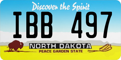 ND license plate IBB497