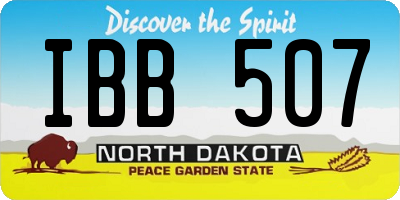 ND license plate IBB507