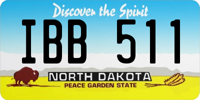 ND license plate IBB511