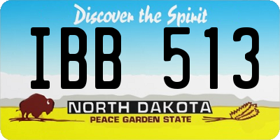 ND license plate IBB513