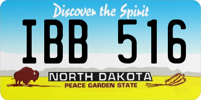 ND license plate IBB516