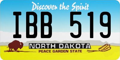 ND license plate IBB519