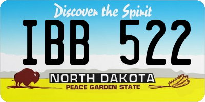 ND license plate IBB522
