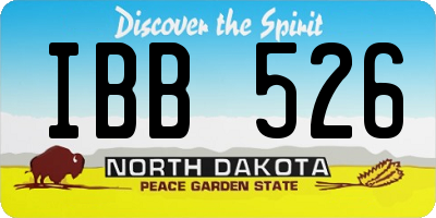 ND license plate IBB526
