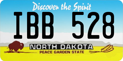 ND license plate IBB528