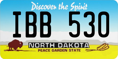 ND license plate IBB530