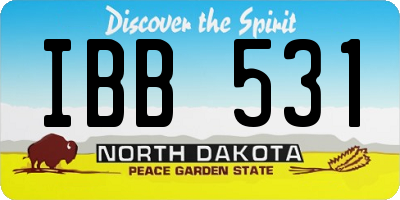 ND license plate IBB531