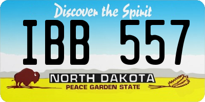 ND license plate IBB557