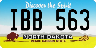 ND license plate IBB563
