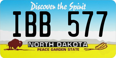 ND license plate IBB577