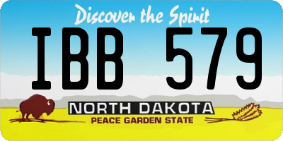 ND license plate IBB579
