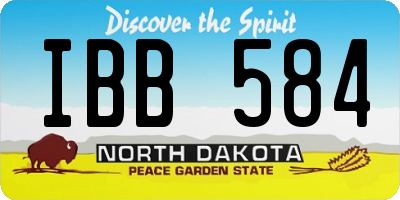 ND license plate IBB584