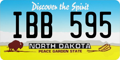 ND license plate IBB595