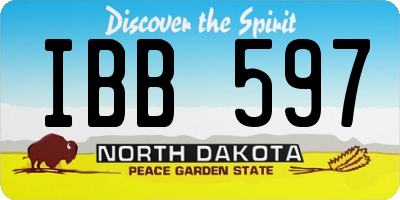 ND license plate IBB597