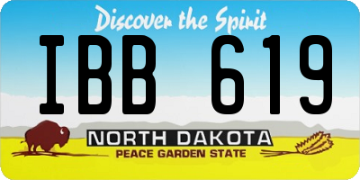 ND license plate IBB619