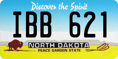 ND license plate IBB621