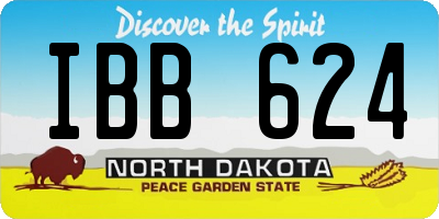 ND license plate IBB624
