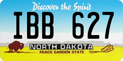ND license plate IBB627
