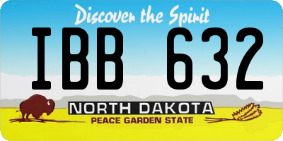 ND license plate IBB632