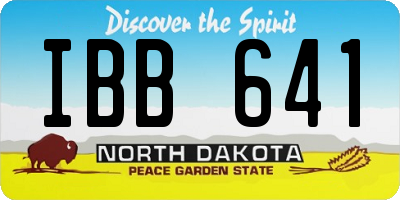 ND license plate IBB641
