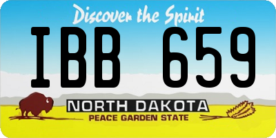 ND license plate IBB659