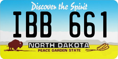 ND license plate IBB661