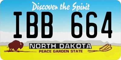 ND license plate IBB664