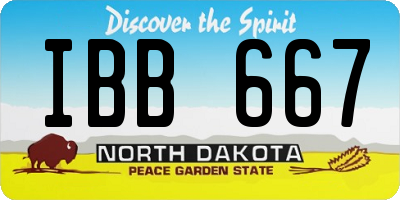 ND license plate IBB667