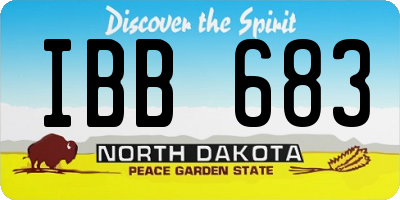 ND license plate IBB683