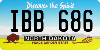 ND license plate IBB686