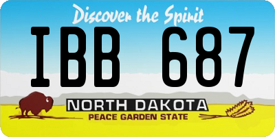 ND license plate IBB687