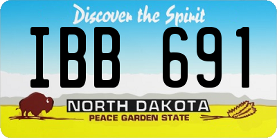 ND license plate IBB691