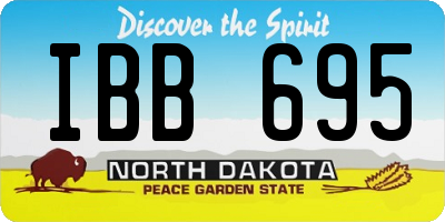 ND license plate IBB695