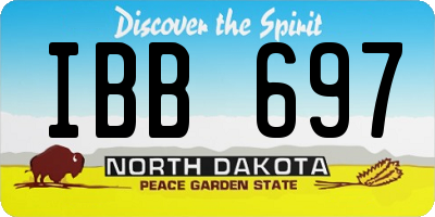 ND license plate IBB697