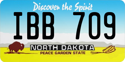 ND license plate IBB709