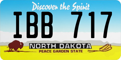ND license plate IBB717