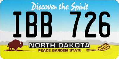 ND license plate IBB726