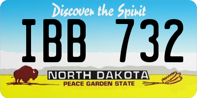ND license plate IBB732
