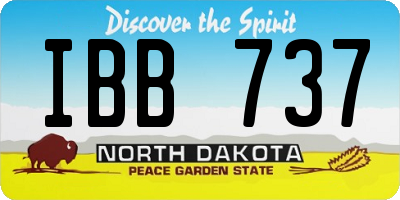 ND license plate IBB737