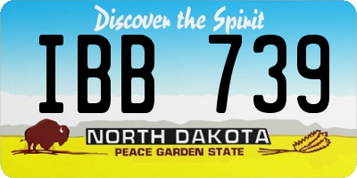 ND license plate IBB739