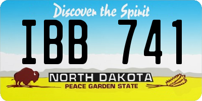 ND license plate IBB741