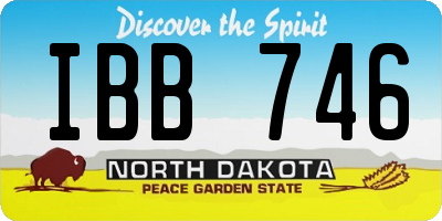 ND license plate IBB746
