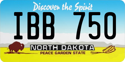 ND license plate IBB750