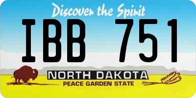 ND license plate IBB751