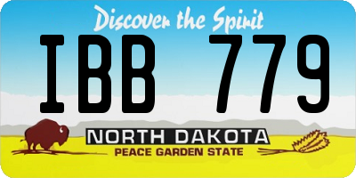 ND license plate IBB779