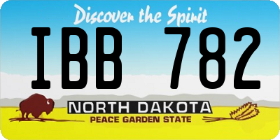 ND license plate IBB782